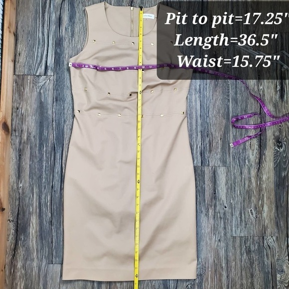 Calvin Klein Studded Sheath Business Casual Dress Size 6 - Picture 8 of 11